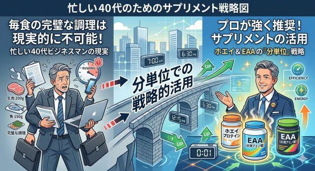 忙しい40代のためのサプリメント戦略図